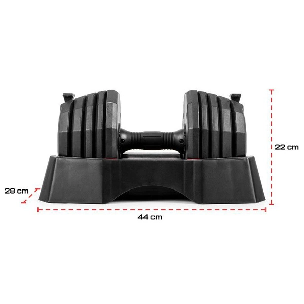 Hantla regulowana Gymstick Quick-Lock - wymiary produktu