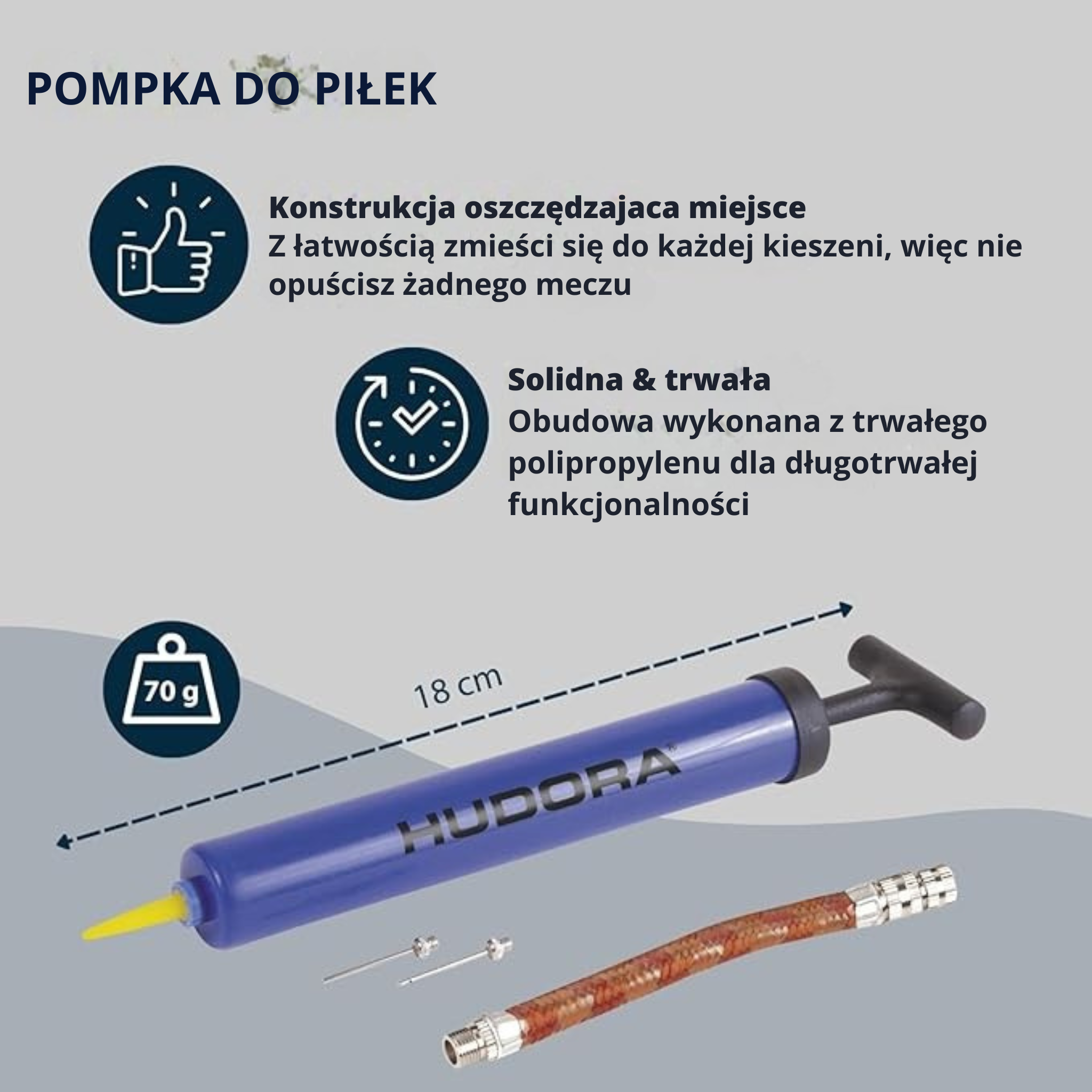 Hudora 07346 Zdjęcie produktu - POMPKA DO PILEK 1