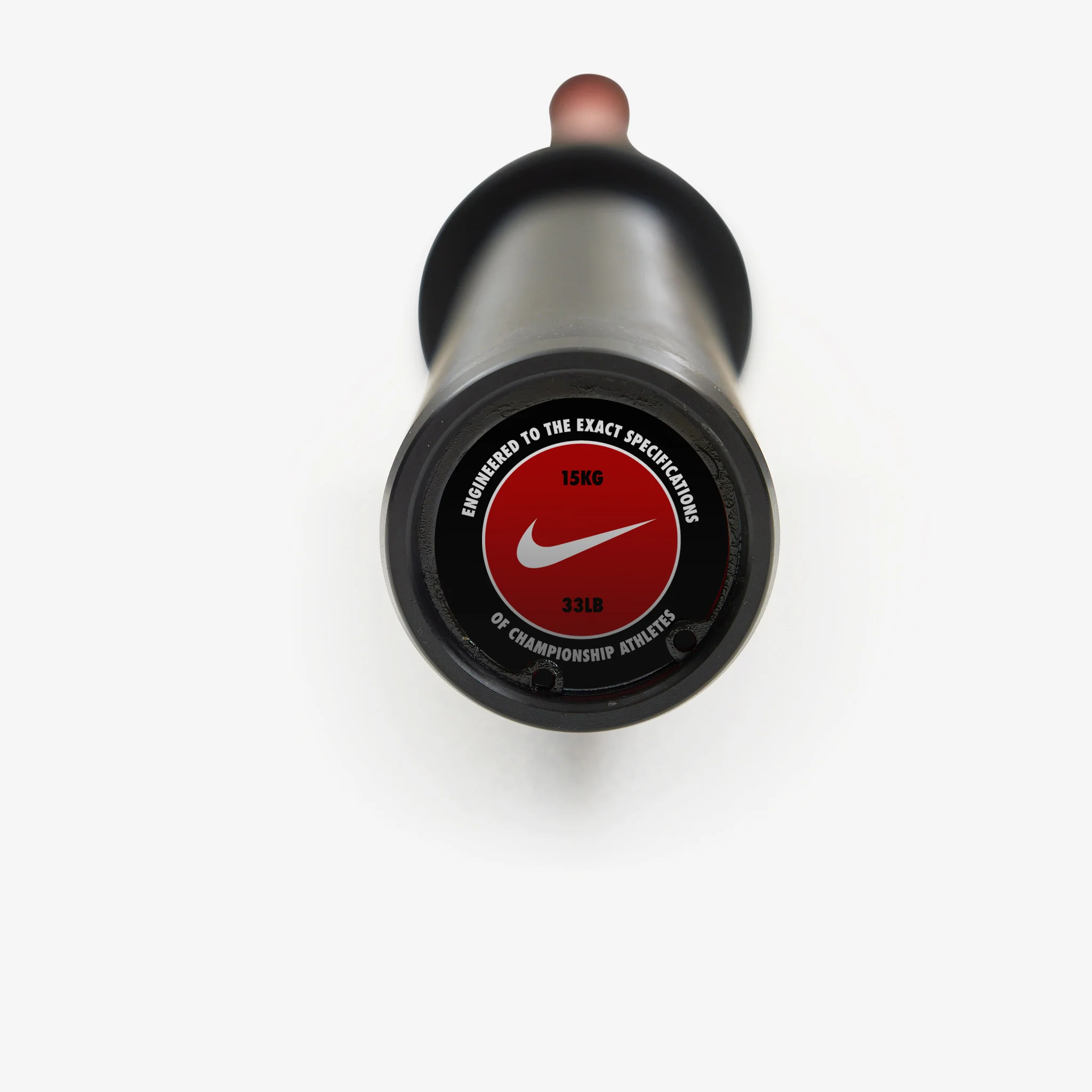 Nike 01614 Zdjęcie produktu - 15KGRedSwooshBarbellEndCapMockup GreyBG