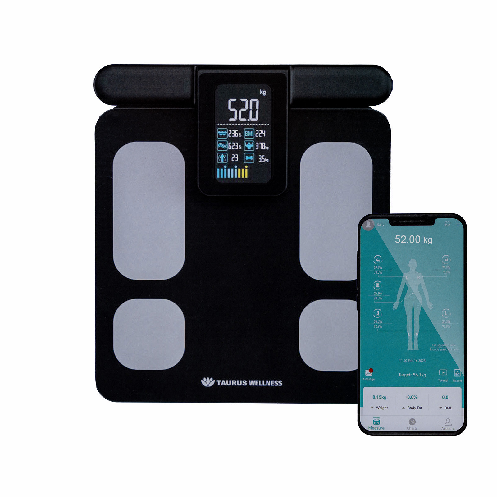 Taurus 09157 Zdjęcie produktu - taurus wellness koerperanalysewaage pro 01 1600