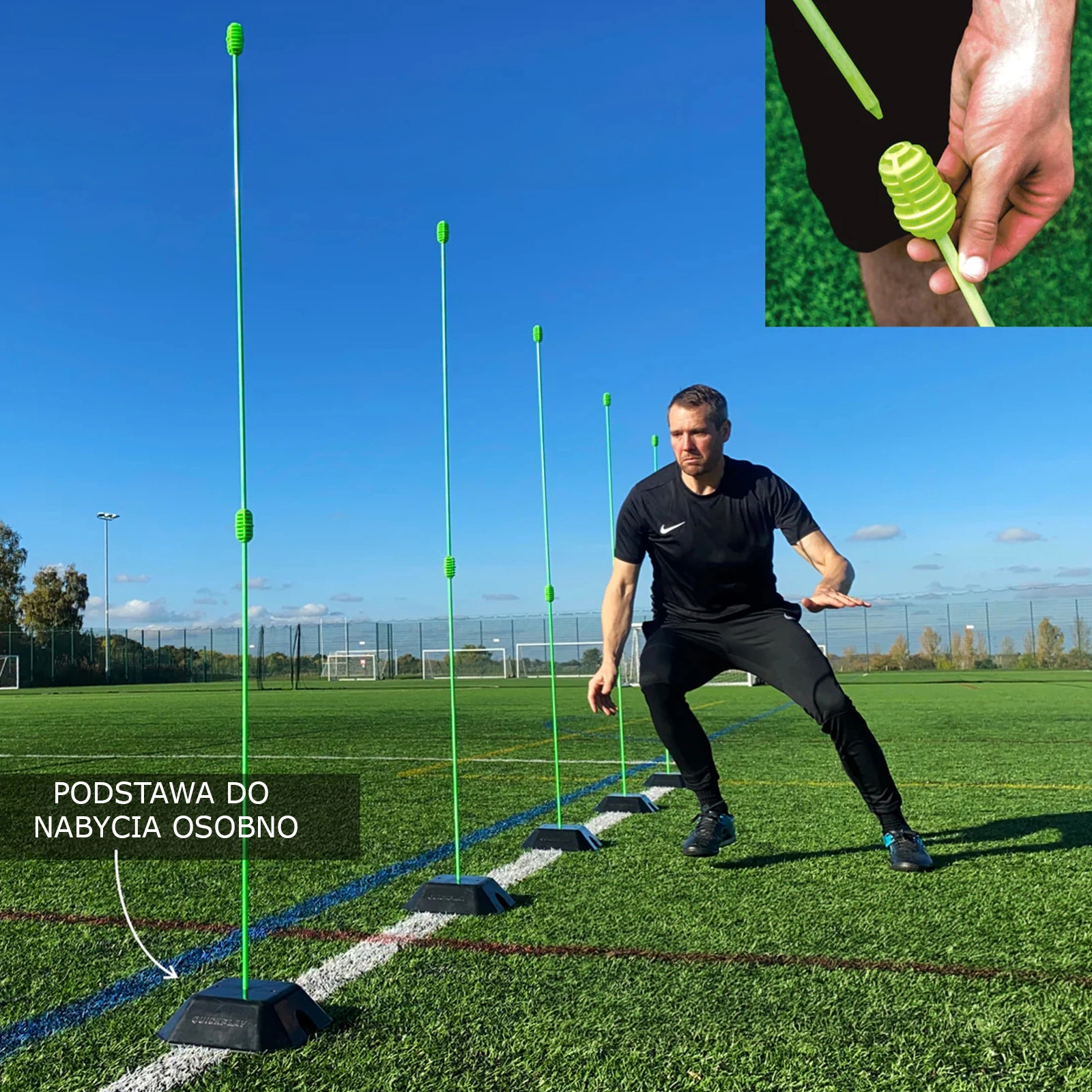 quickplay 06803 Zdjęcie produktu - TYCZKI QUICKPLAY AGILITY POLES 10 SZT3