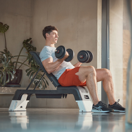 Ławka treningowa i Step 2w1 Reebok Deck - BIAŁY OUTLET