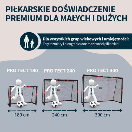 Bramka piłkarska Hudora Pro Tect 240x160 cm (zestaw - 2 szt.)