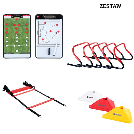 ZESTAW TRENINGOWY P2I: TECZKA TAKTYCZNA, PŁOTKI + PACHOŁKI + DRABINKA KOORDYNACYJNA