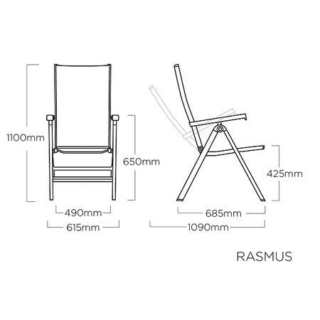 Krzesło ogrodowe KETTLER RASMUS wielopozycyjne