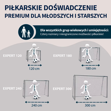 Bramka piłkarska Hudora Expert 240x160 cm