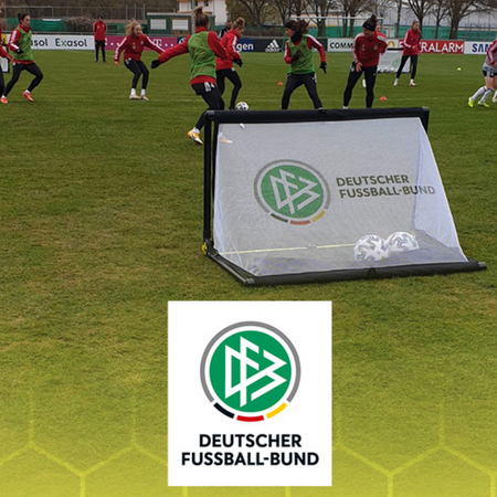 Bramka piłkarska BazookaGoal 120x75 cm z nadrukiem logo na siatce (zestaw - 4 szt.)