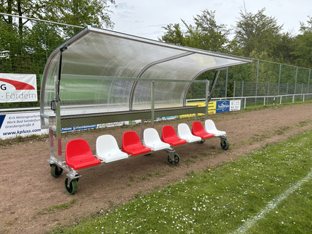 ŁAWKA REZERWOWYCH 10-OSOBOWA SPORTPOLAND KABINA DLA ZAWODNIKÓW TEAM