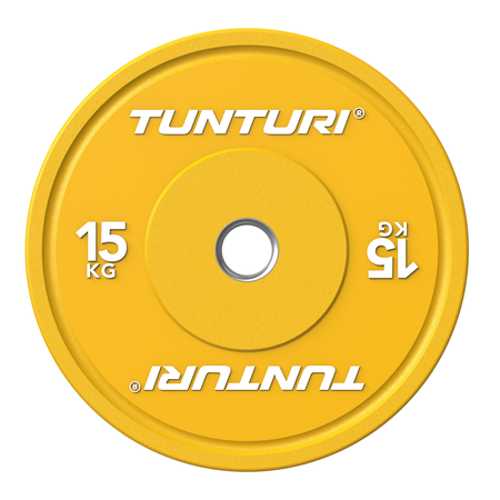 OBCIĄŻENIE TALERZ TUNTURI PLATINUM BUMPER PLATE ŻÓŁTY, 15 KG