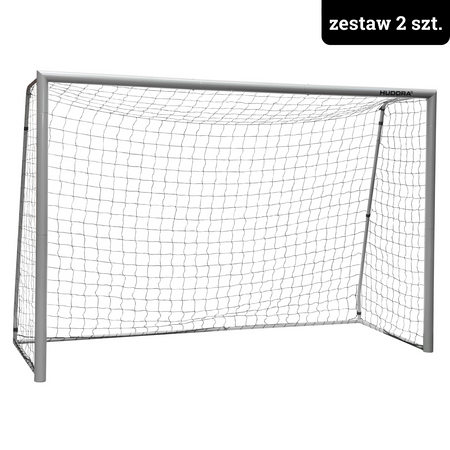 Bramka piłkarska przenośna Hudora Expert 3x2 m stalowa (ZESTAW - 2 SZT.)