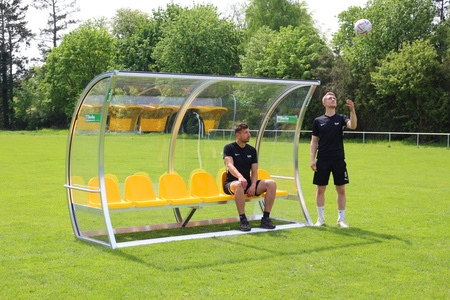 ŁAWKA REZERWOWYCH 10-OSOBOWA SPORTPOLAND KABINA DLA ZAWODNIKÓW EXCLUSIVE