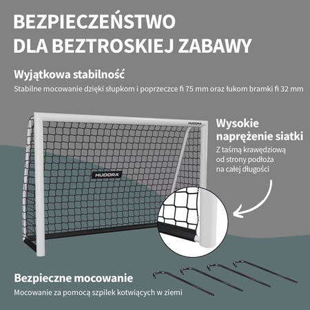 BRAMKA PIŁKARSKA HUDORA ADVANCED 120x80 CM OUTLET