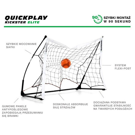 BRAMKA piłkarska QUICKPLAY KICKSTER ELITE SKRZAT 300x100 CM