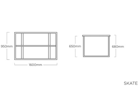 Stół ogrodowy stelaż KETTLER SKATE 160x95x68 cm