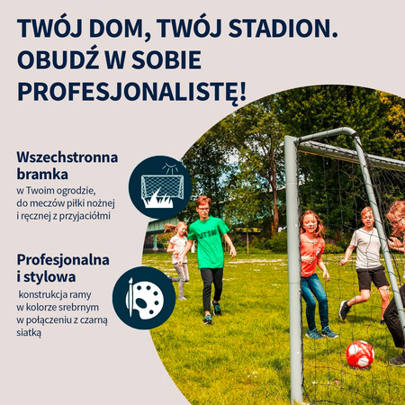 Bramka piłkarska przenośna Hudora Expert 3x2 m stalowa (ZESTAW - 2 SZT.)