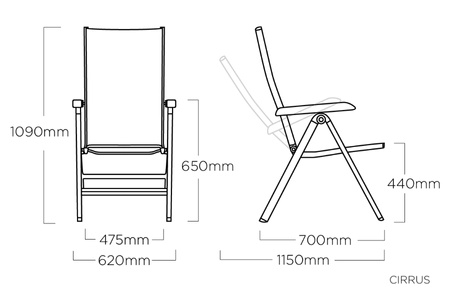 Krzesło ogrodowe KETTLER CIRRUS wielopozycyjne