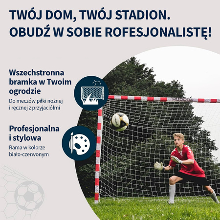 Bramka piłkarska przenośna Hudora Allround 3x2 m stalowa