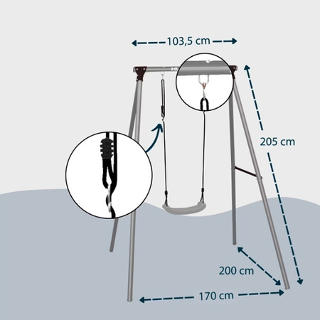 HUŚTAWKA HUDORA HORNET SWING SET SINGLE