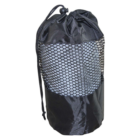RĘCZNIK DO JOGI ANTYPOŚLIZGOWY Z TORBĄ - TUNTURI YOGA TOWEL GREY WITH CARRY BAG