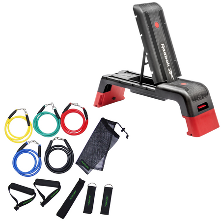 ZESTAW FITNESS: ŁAWKA I STEP 2w1 REEBOK + GUMY TUNTURI