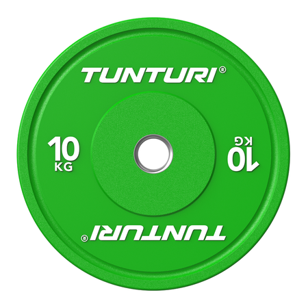 OBCIĄŻENIE TALERZ TUNTURI PLATINUM BUMPER PLATE ZIELONY, 10 KG