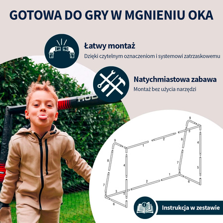 Bramka piłkarska Hudora Pro Tect 240x160 cm (zestaw - 2 szt.)