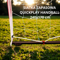 SIATKA ZAPASOWA DO BRAMKI DO PIŁKI RĘCZNEJ QUICKPLAY HANDBALL 240x170 cm, BIAŁA
