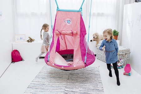 Huśtawka gniazdo z namiotem Hudora Nest Swing Heart 110 cm (72153)