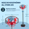 Kosz do koszykówki przenośny z regulacją wysokości Hudora ALL STARS 205