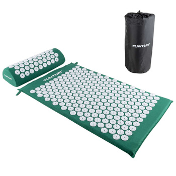 MATA DO AKUPRESURY Z PODUSZKĄ TUNTURI ACUPRESSURE MAT AND PILLOW GREEN