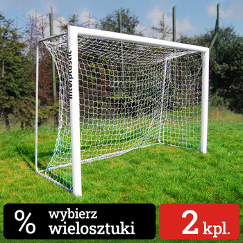 Zestaw przenośnych bramek piłkarskich 3x2 m z siatkami (kompletny zestaw - 2 szt.)