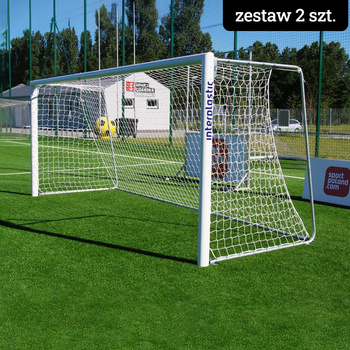 Zestaw przenośnych bramek piłkarskich 5x2 m z siatkami (kompletny zestaw - 2 szt.)