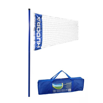 Zestaw do siatkówki i badmintona z regulowaną wysokością Hudora (siatka + słupki)